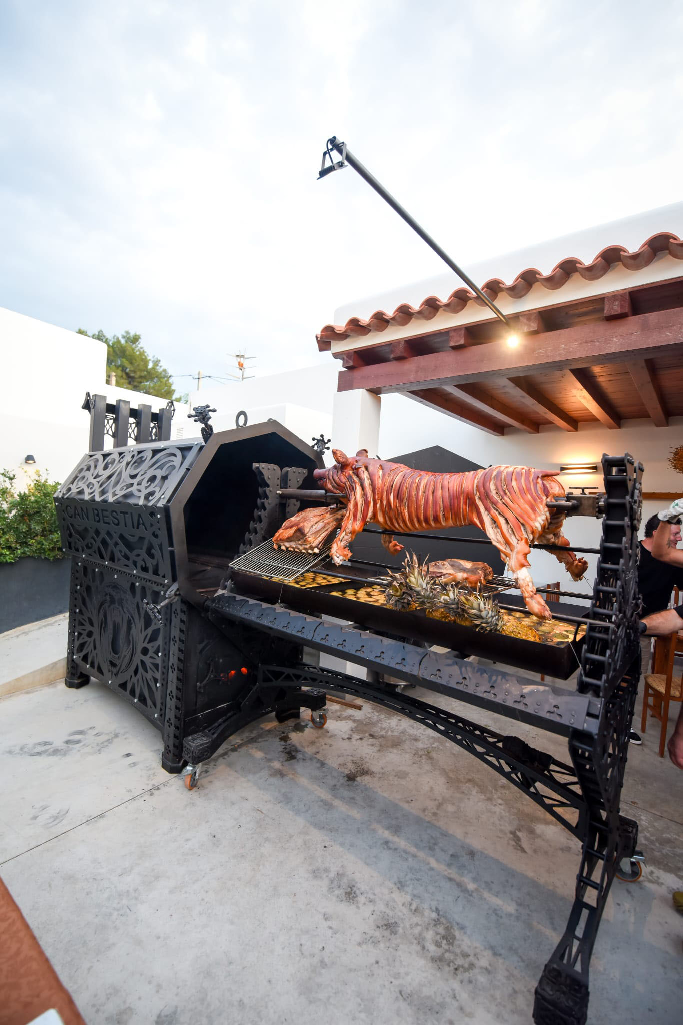 The Beast grill prepared for service